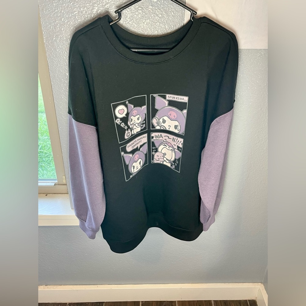 Sanrio Kuromi black and purple sweatshirt (never worn)
